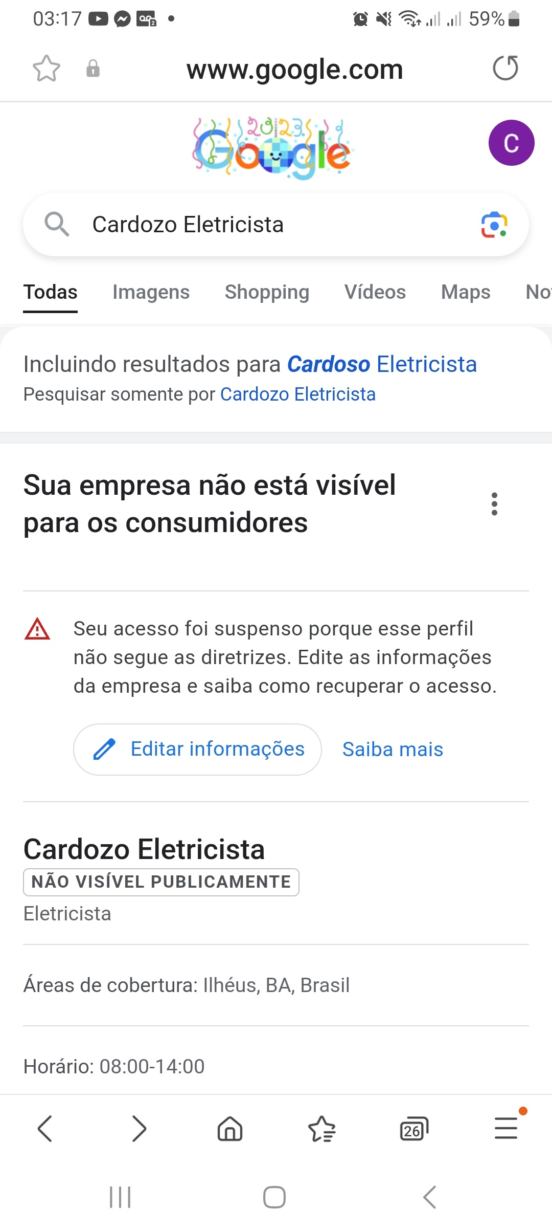 Como recuperar perfil suspenso no Google