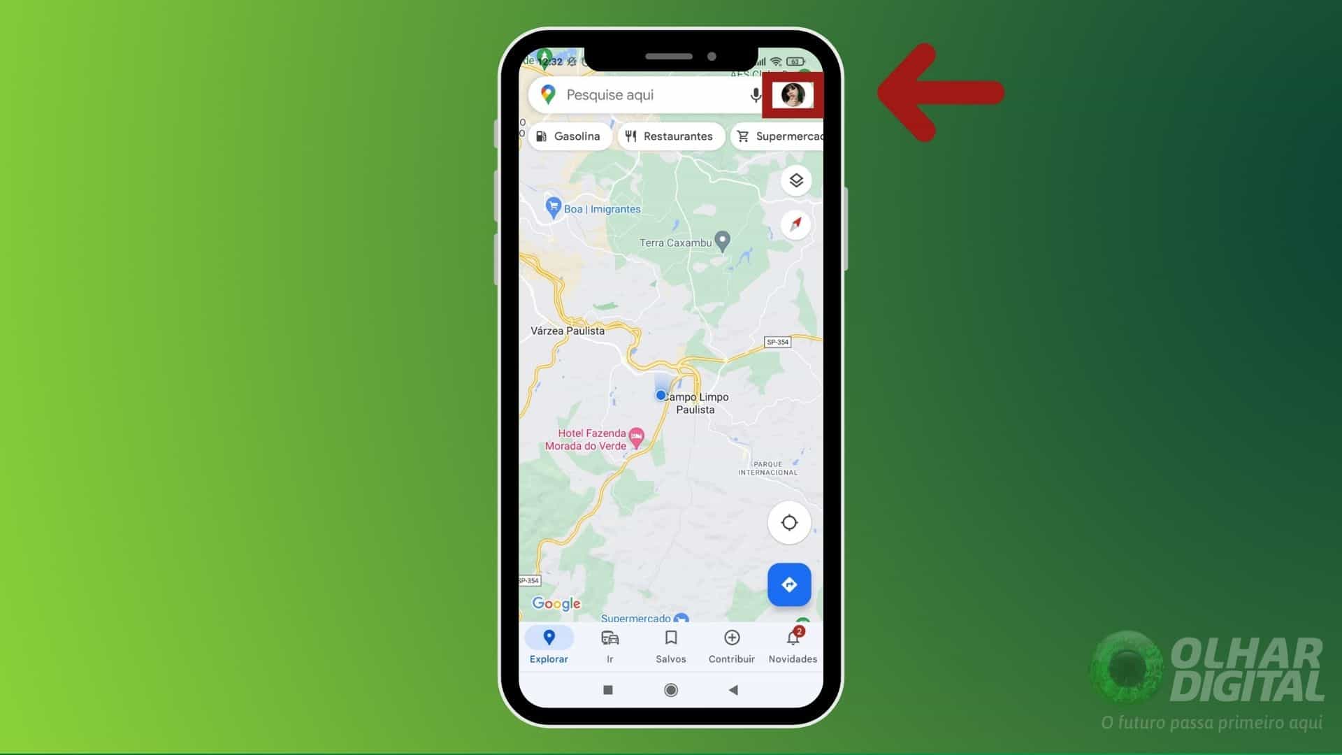 Como usar o Google Maps para indicar localização móvel