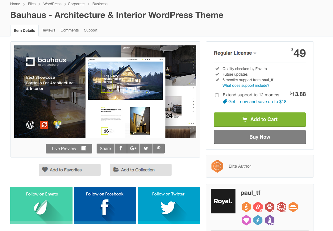 Temas WordPress gratuitos vs. pagos para arquitetos: Qual escolher?