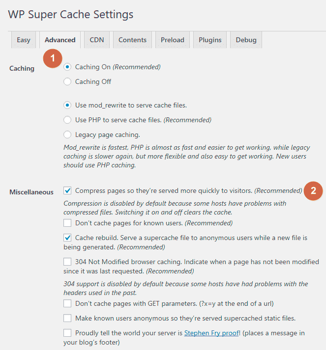 O que é Gzip compression