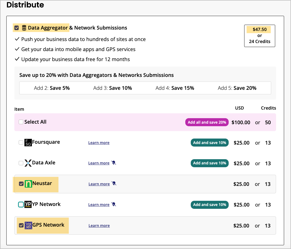 Otimização de listagens de empresas locais