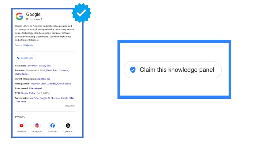 Redes sociais no Knowledge Panel
