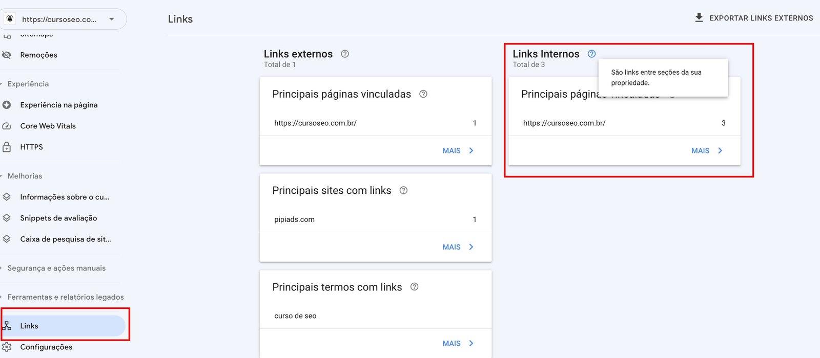 Spokes e links internos